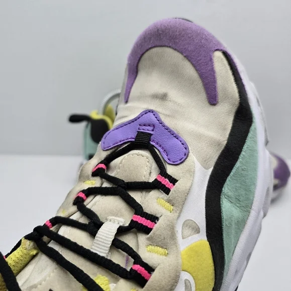 Nike | Air Max 270 React 'Bright Violet' sporty activewear sneakers | WMS 7.5 - Picture 7 of 14